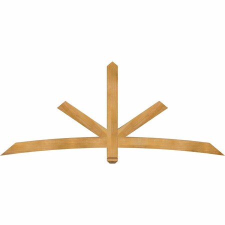 Ekena Millwork Alberta Rough Sawn Timber Gable Bracket, Western Red Cedar, 84"W x 35"H x 4"D x 4"F, 10/12 Pitch GBW084X35X0404ALB00RWR